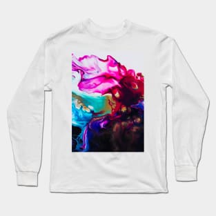 "Smoky Magenta" fluid acrylic Long Sleeve T-Shirt